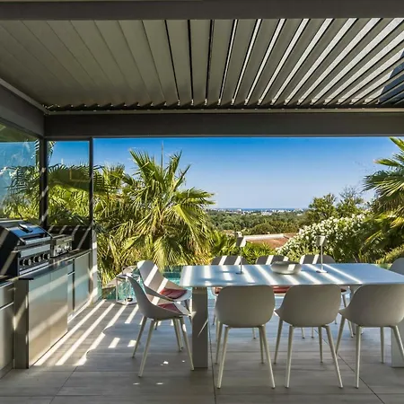 Dezem-infinity Pool-hot Tub-near Cannes-panorama-ac Villa