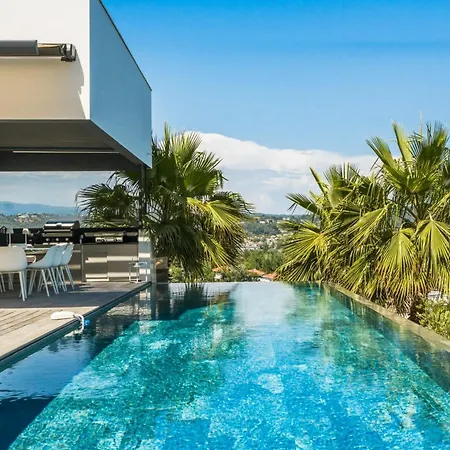 Dezem-infinity Pool-hot Tub-near Cannes-panorama-ac Vila Mandelieu